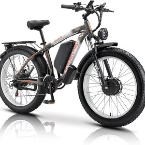 KAIJIELAISI V3 Peak 4000W Dual Motor Electric Bike for Adult,26 Inch Fat Tire All Terrain Electric Bike with 48V 23AH 1104WH Removable Samsung Battery Long Range E Bike,Shimano 21Speed Electric Dirt Bikes for Men